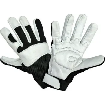 Pracovní rukavice RUKAVICE KOMBINOVANÉ jehněčí lícovka 2140 černá-bílá 10 (XL)