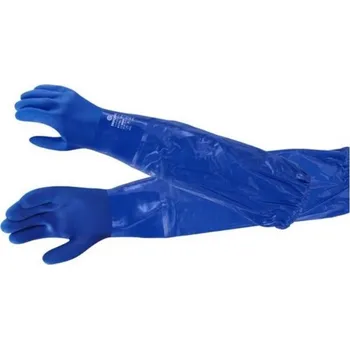 Pracovní rukavice RUKAVICE CHEMICKÉ PROTIŘEZNÉ PVC ALPHATEC 23-201 modrá 9 (L)