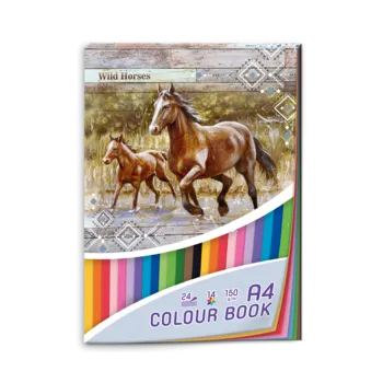 Barevný papír Blok barevných papírů A4 Wild Horses