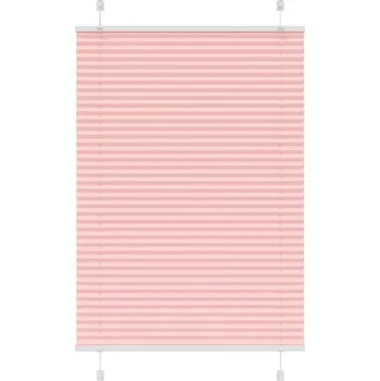 vidaXL Plisovaná roleta růžová 100x100cm Šířka látky 99,4 cm Polyester