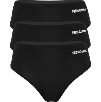 Kalhotky Oleska klasické bavlněné kalhotky X-CT02 3bal. L černá