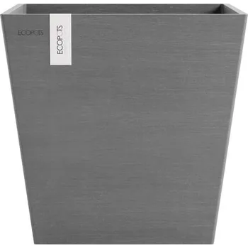 Výsadbový květináč Ecopots Rotterdam plastový 35,2 x 35,2 x 34 cm šedý