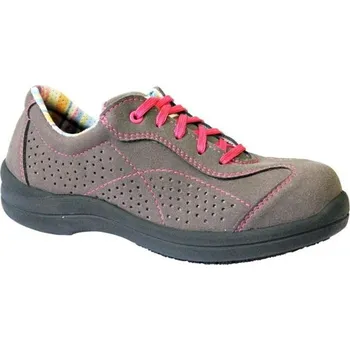 Pracovní obuv POLOBOTKY dámské kompozitní tužinka a planžeta PINK S1P SRC šedá-růžová 38