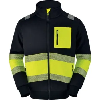 Pánský zimní kabát BUNDA High Vis 100% PES SHERPAHV zářivě žlutá-černá M