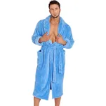 DKaren Pánský huňatý župan 130 modrý Velikost: M