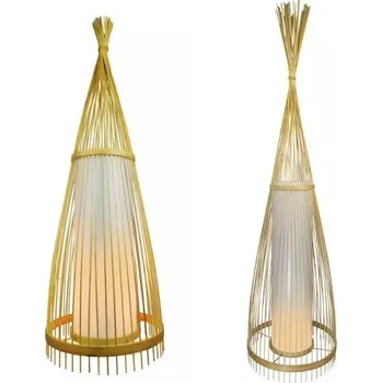 V-TAC Ratanová stojací lampa na E27 žárovku (2 velikosti) Ø300 x 940 mm