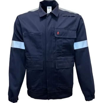 BUNDA nehořlavá, REF F 20745 tm.modrá 56/182