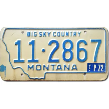 Plechová cedule Americká SPZ Montana 1972 Big Sky Country 11-2867