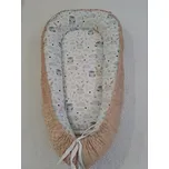 Pro útulný domov Hnízdečko do postýlky Zvířátka a minky okrové