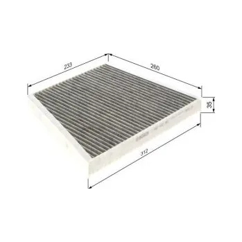 Kabinový filtr Kabinový filtr Mercedes E-CLASS valník/podvozek (VF211) Bosch - E220CDI, E270CDI -