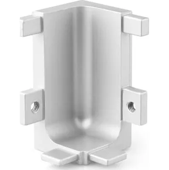 Nábytkové kování Paradox Slitinový vnitřní roh pro profily OLYMP - L / Hliník