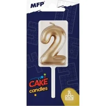 Dortová svíčka Dortová svíčka MFP balonek č. 2 zlatá
