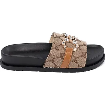 Dámské žabky Pohodlné černé nazouváky dámské na plochém podpatku 37