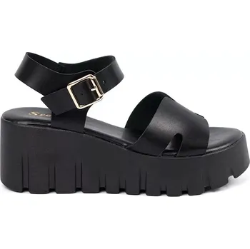 Dámské sandále Trendy dámské černé sandály platforma 39