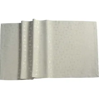 ubrus Sander Damaškový běhoun na stůl s úpravou proti skvrnám Ora, 50 x 140 cm, moonbeam 52569-80