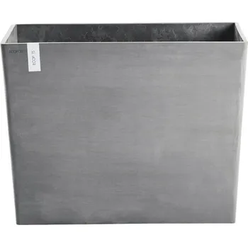 Květináč Výsadbový květináč Ecopots Paris s kolečky plastový 85 x 40 x 65 cm šedý