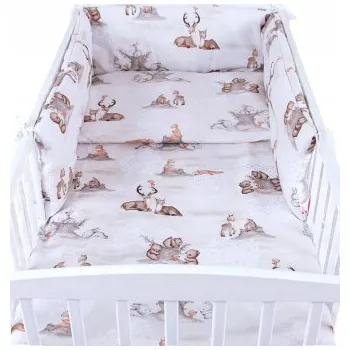Souprava do postýlky 3 díly - Zvířátka u pařezu