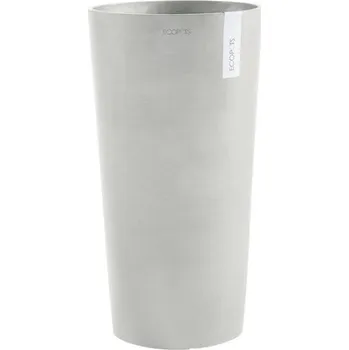 Váza Výsadbová váza Ecopots Amsterdam plastová Ø 41 cm V 76 cm bílošedá