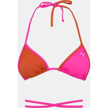 Dámské plavky Puma Swim Wrap Triangle Bikini Pink / Chili 14 (L)