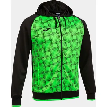 Pánská mikina Mikina JOMA Supernova III Zip Up Black-Fluor Green 3XL
