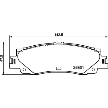 Brzdová destička Sada brzdových destiček, kotoučová brzda TEXTAR 2683101