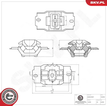 Silentblok motoru Zavěšení a uložení motoru ESEN SKV 75SKV062