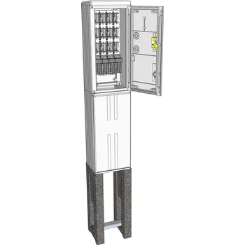 Rozvaděč Elektroměrový rozvaděč ELPLAST-KPZ SRML 12x160 33.1.1 V pilíř (3D)