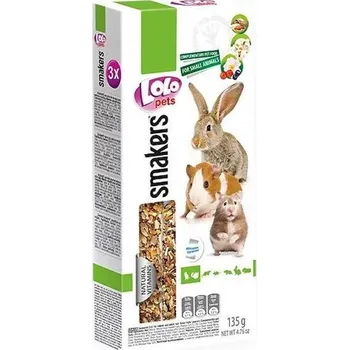 Krmivo pro hlodavce LOLO SMAKERS 3v1 klasy MIX příchutí pro hlodavce 135 g