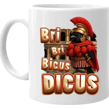 Žertovný předmět Bri Bri Bicus Dicus - pták s malinovým náhrdelníkem - Italian Brainrot - hrnek s potiskem- Tričkový.cz