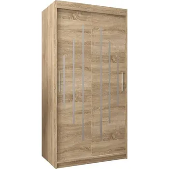 Šatní skříň Šatní skříň s posuvnými dveřmi YORK - 100x200cm Dub Sonoma