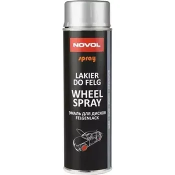 Barva ve spreji NOVOL SPRAY WHEEL - Stříbrný lak na disky ve spreji 500ml