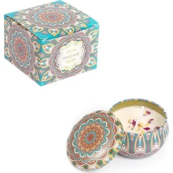 Svíčka Vonná svíčka ve skle 6 × 4 cm Květinová vůně limetka Sójový vosk Vintage styl Ručně vyrobená Dekorace Dárek Svatební obřad Domácnost