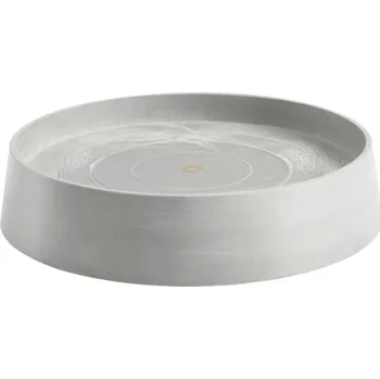 Květináč Miska pod květináč Ecopots Oslo plastová Ø 37,2 cm x 41 x 9,5 cm šedobílá