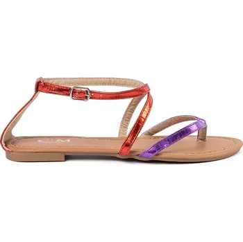 Dámské sandále Exkluzívní fialové dámské sandály bez podpatku 40