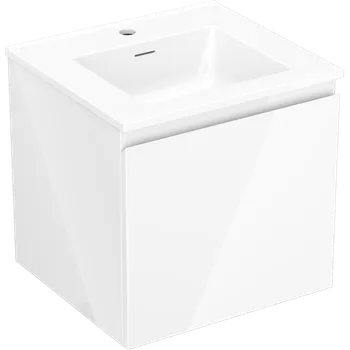 Koupelnový nábytek Mexen Orio koupelnová skříňka 50 cm s umyvadlem Otis, 1 zásuvka, bílý lesk - 91A10-05047-1-BF00-W18M00 Skříňky s umyvadlem