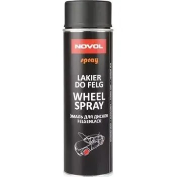 Barva ve spreji NOVOL SPRAY WHEEL - Černý matný lak na disky ve spreji 500ml