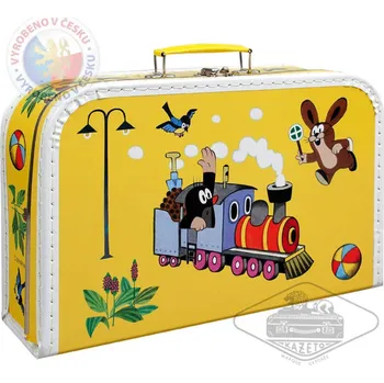 Školní kufřík KAZETO Kufřík dětský školní KRTEK II (krteček) světle žlutý velký | 43