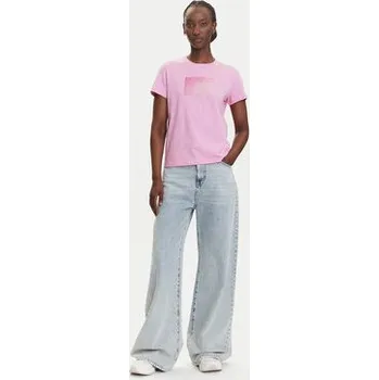 Pánská móda Tommy Jeans T-Shirt Gradient Flag DW0DW20905 Růžová Regular Fit XS