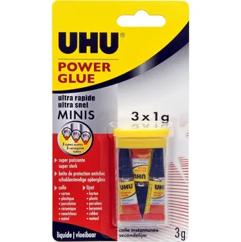 Průmyslové lepidlo UHU Super Minis Sekundové lepidlo 3 x 1g