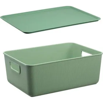 Úložný box PLAST TEAM - Košík úložný 10l Akita zelený