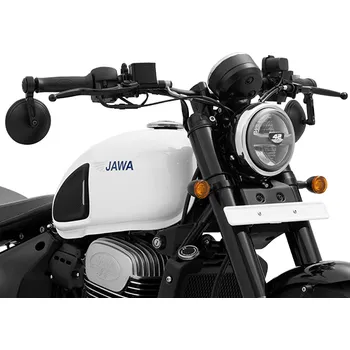 malá motorka Jawa 42 Bobber Moonstone White