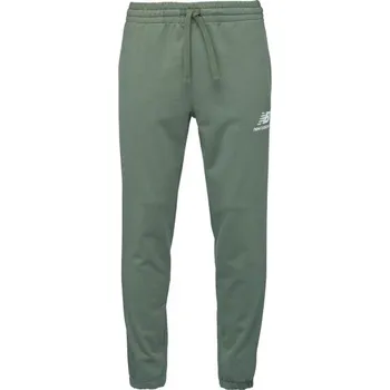 Pánské kalhoty Pánské teplákové kalhoty New Balance ESSENTIALS STACKED LOGO FRENCH TERRY SWEATPANT S Zelená