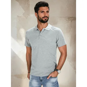 Pánská košile Světle šedá pánská polokošile PX0513 Velikost: L