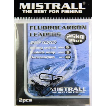Mistrall Fluorocarbon leaders 25 cm 20 kg