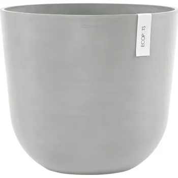 Květináč Květináč Ecopots Oslo plastový Ø 42,6 cm 45 x 45 x 39,4 cm šedobílý