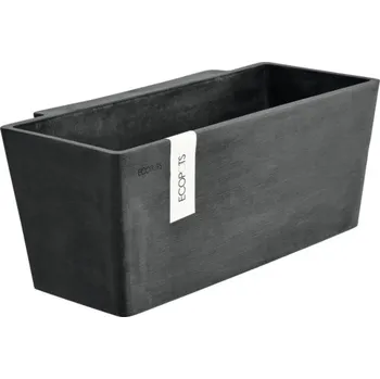 Květináč Ecopots Manhattan plastový Ø 33,4 cm 35 x 17,2 x 15 cm šedý