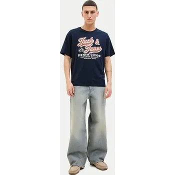 Pánská móda Jack & Jones T-Shirt Logo 12279535 Tmavomodrá Standard Fit M