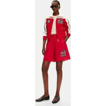 Pánské kraťasy PINKO Šortky z materiálu Lewis 105243 A2M7 Červená Regular Fit L