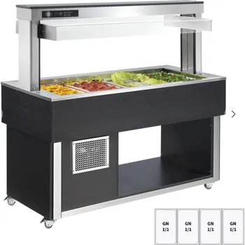Bufet chlazený GN 4-1/1 TR Green + 4 W Wenge RM GASTRO