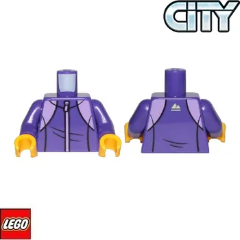Stavebnice LEGO LEGO® Dílky na figurky LEGO Tělo potištěné Zimní bunda/ Fialové / Torso 973pb3546c01